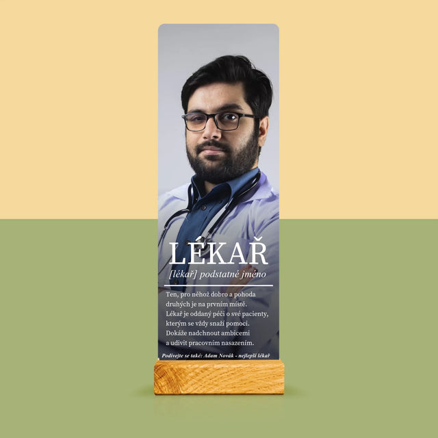 Fotka S Textem: Lékař Definice - Fotografie Na Akrylovém Skle Fotobudka