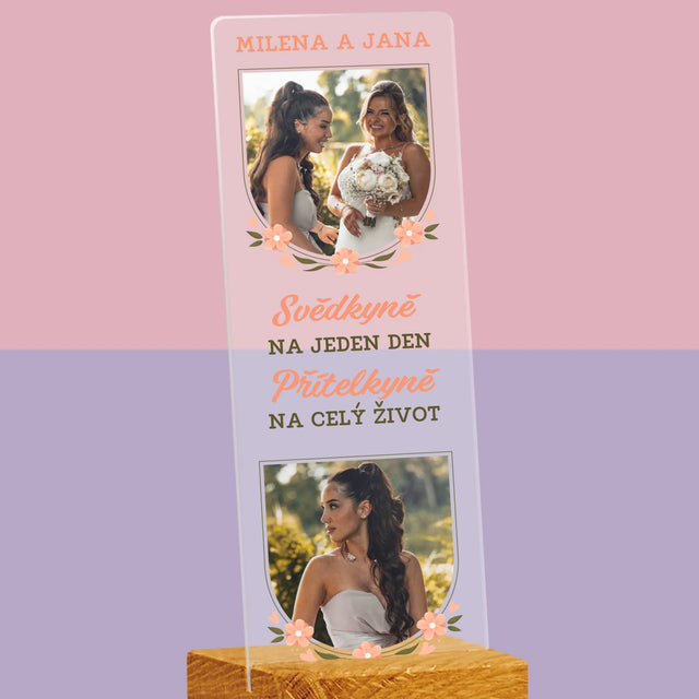 Fotka S Textem: Svědkyně Na Jeden Den - Fotografie Na Akrylovém Skle Fotobudka