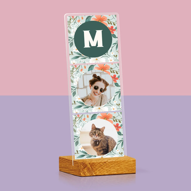 Fotokoláž: Květinový Monogram - Fotografie Na Akrylovém Skle Fotobudka