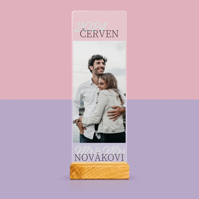 Fotokoláž: Mr&Mrs Datum - Fotografie Na Akrylovém Skle Fotobudka