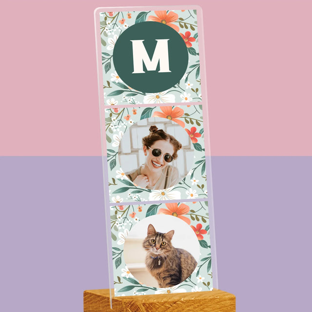 Fotokoláž: Květinový Monogram - Fotografie Na Akrylovém Skle Fotobudka