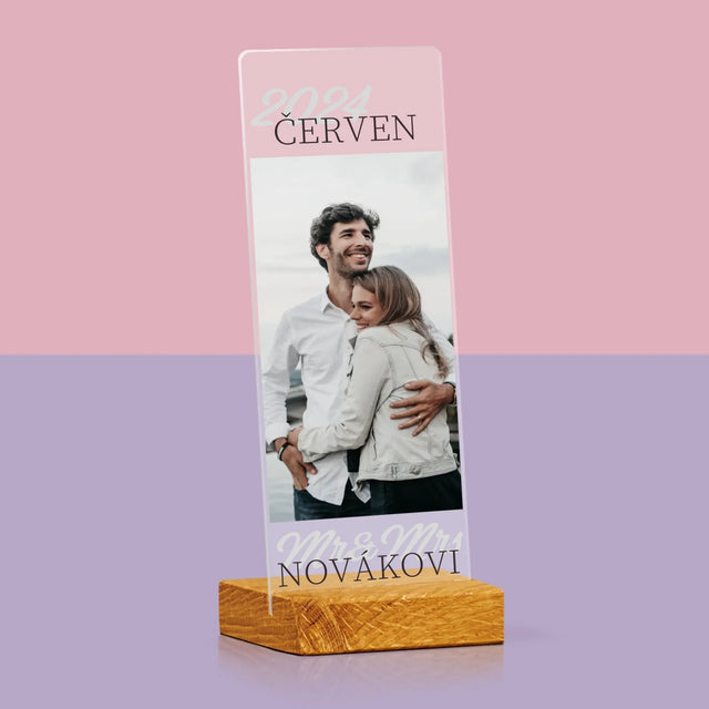 Fotokoláž: Mr&Mrs Datum - Fotografie Na Akrylovém Skle Fotobudka