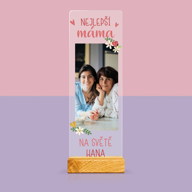 Fotka S Textem: Nejlepší Máma Svět - Fotografie Na Akrylovém Skle Fotobudka