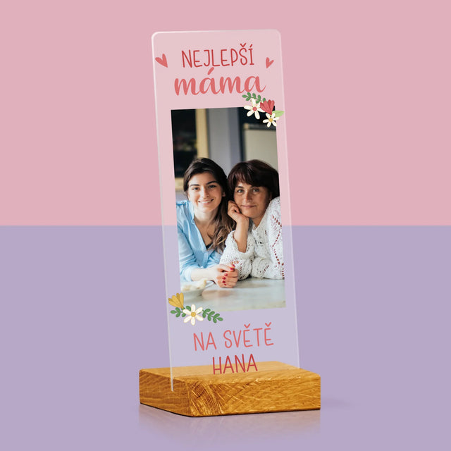 Fotka S Textem: Nejlepší Máma Svět - Fotografie Na Akrylovém Skle Fotobudka