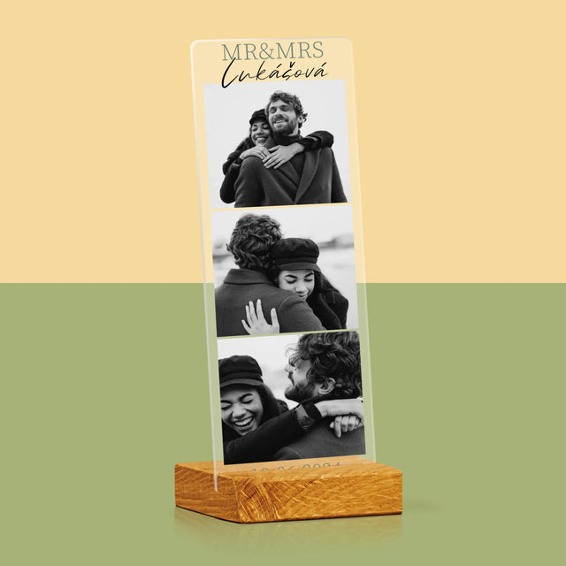Fotokoláž: Mr&Mrs Svatební - Fotografie Na Akrylovém Skle Fotobudka