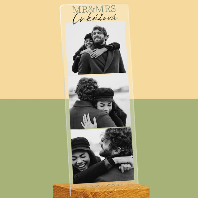 Fotokoláž: Mr&Mrs Svatební - Fotografie Na Akrylovém Skle Fotobudka