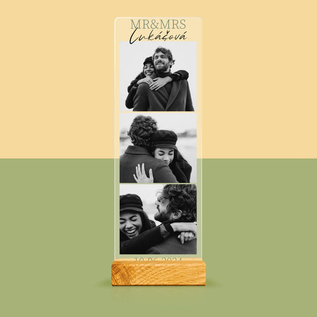 Fotokoláž: Mr&Mrs Svatební - Fotografie Na Akrylovém Skle Fotobudka