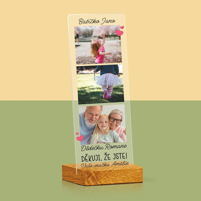 Fotka S Textem: Poděkování Pro Prarodiče - Fotografie Na Akrylovém Skle Fotobudka