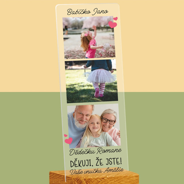 Fotka S Textem: Poděkování Pro Prarodiče - Fotografie Na Akrylovém Skle Fotobudka