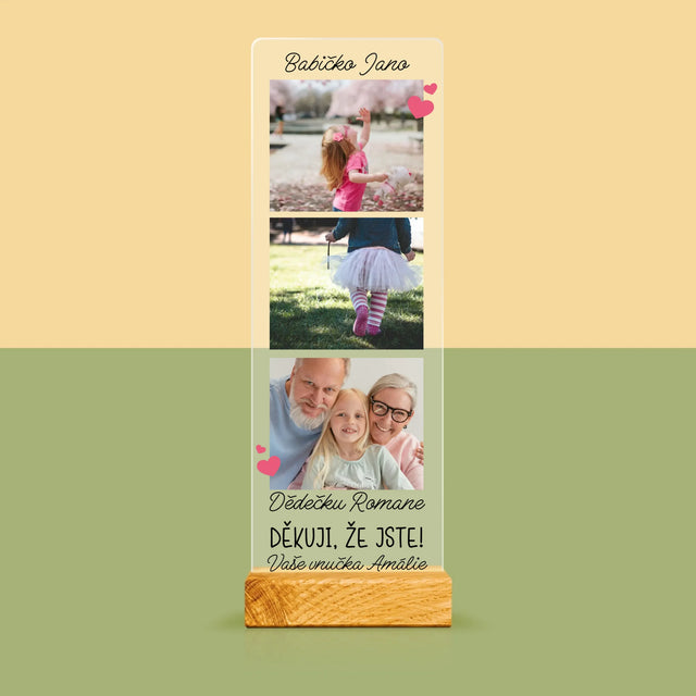 Fotka S Textem: Poděkování Pro Prarodiče - Fotografie Na Akrylovém Skle Fotobudka