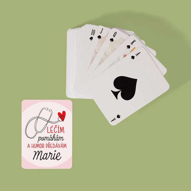 Jméno A Nápis: Léčím Pomáhám - Hrací Karty