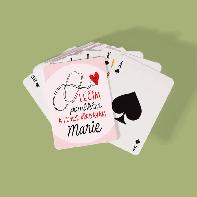 Jméno A Nápis: Léčím Pomáhám - Hrací Karty
