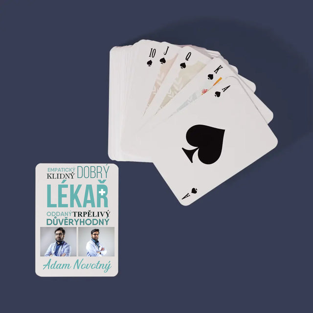 Fotokoláž: Lékař Vlastnosti - Hrací Karty