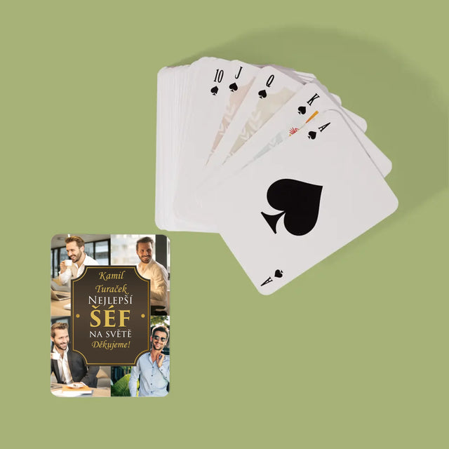 Fotokoláž: Nejlepší Šéf Na Světě - Hrací Karty