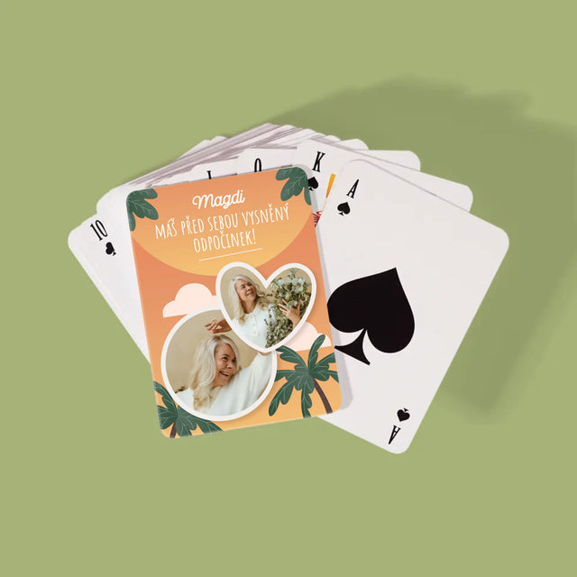 Fotokoláž: Vysněný Odpočinek - Hrací Karty