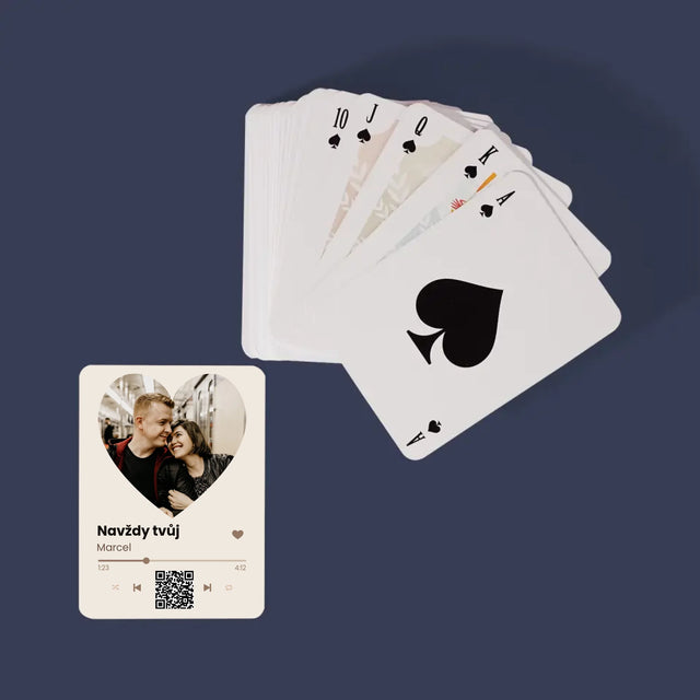 Fotka S Textem: Naše Píseň Na Qr - Hrací Karty