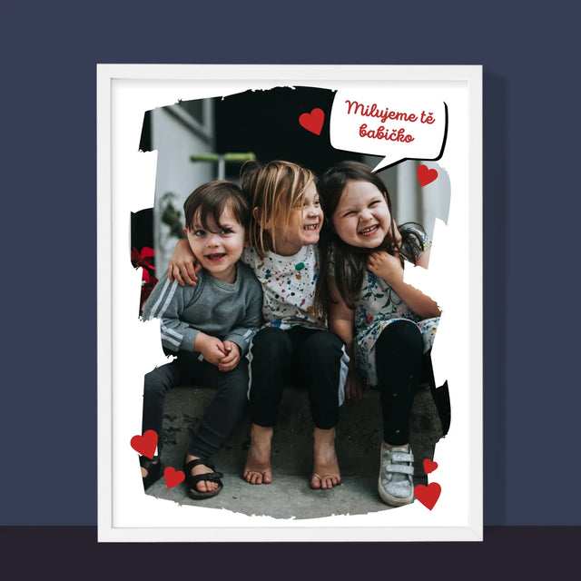 Fotka A Textem: Pro Milovanou Babičku - Tisk V Rámečku