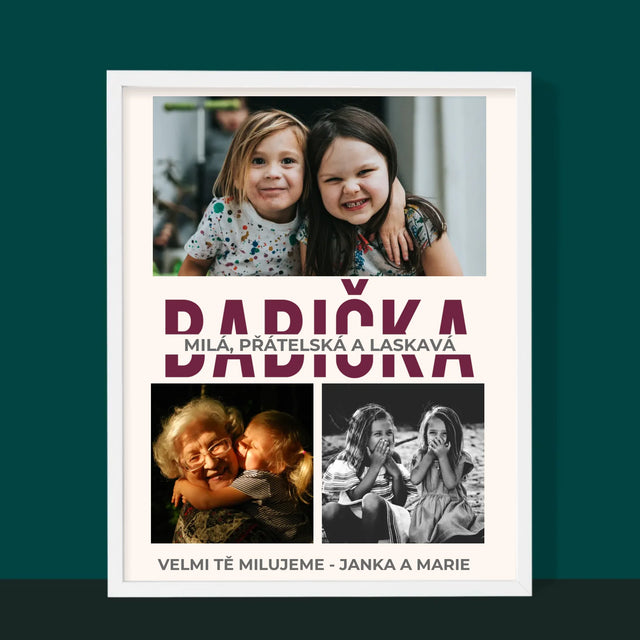 Fotokoláž: Babička - Tisk V Rámečku