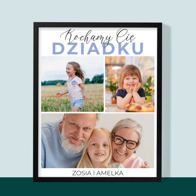 Fotokoláž: Milujeme Tě, Dědečku - Tisk V Rámečku
