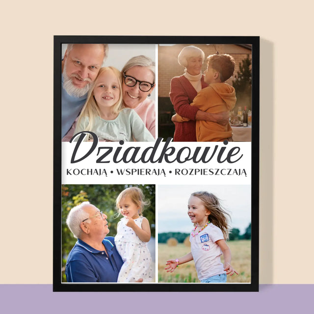 Fotokoláž: Drazí Prarodiče - Tisk V Rámečku