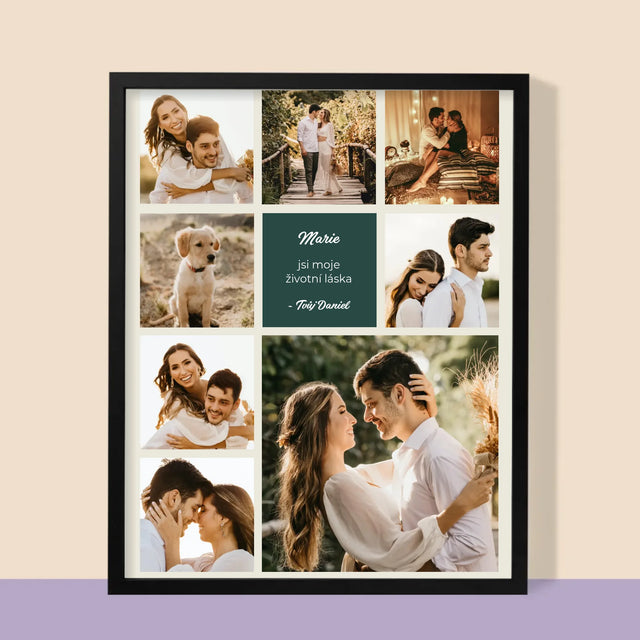 Fotokoláž: Koláž Milostná - Tisk V Rámečku