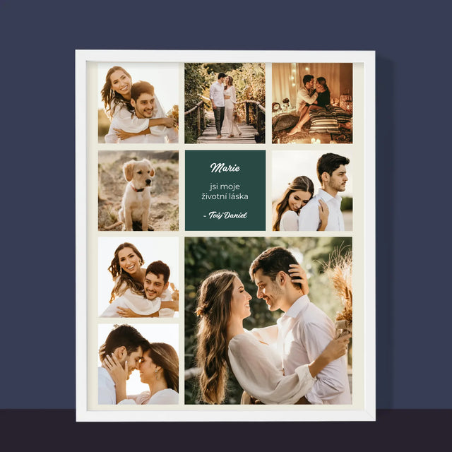 Fotokoláž: Koláž Milostná - Tisk V Rámečku