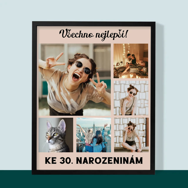 Fotokoláž: Narozeniny - Tisk V Rámečku