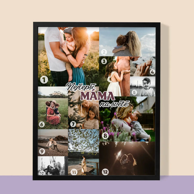 Fotokoláž: Nejlepší Máma Na Světě - Tisk V Rámečku