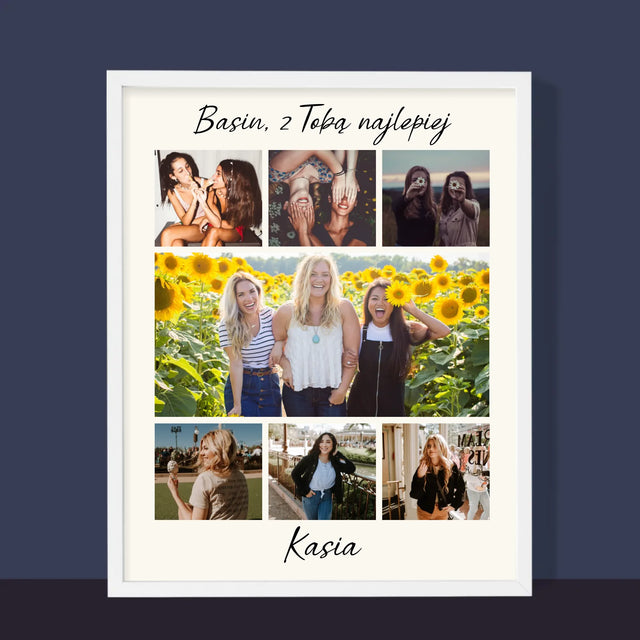 Fotokoláž: Nejlepší Kamarádka - Tisk V Rámečku