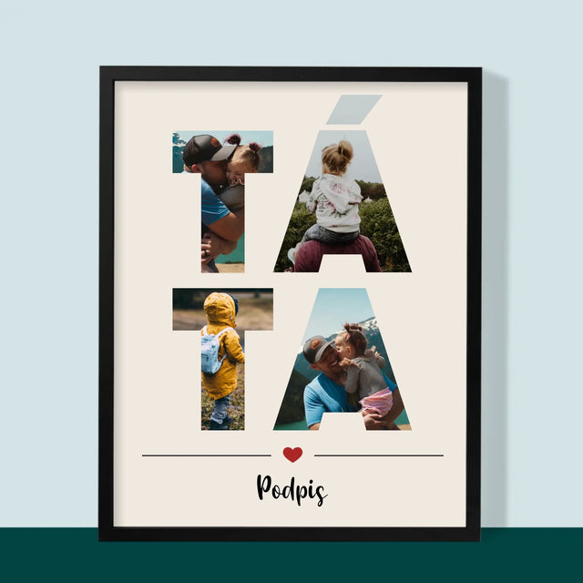 Slovo Z Fotek: Táta Z Tvých Fotek - Tisk V Rámečku
