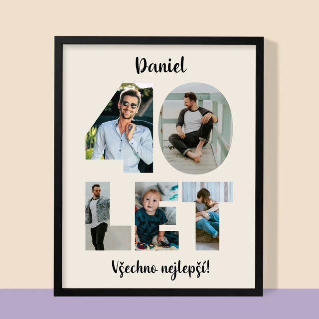 Slovo Z Fotek: 40 Let Z Tvých Fotek - Tisk V Rámečku