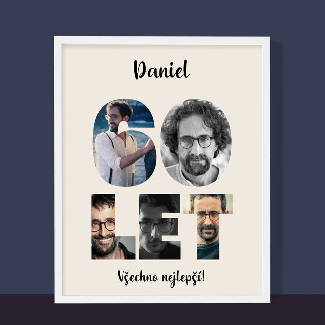 Slovo Z Fotek: 60 Let Z Tvých Fotek - Tisk V Rámečku