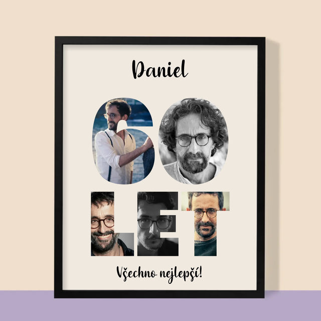 Slovo Z Fotek: 60 Let Z Tvých Fotek - Tisk V Rámečku