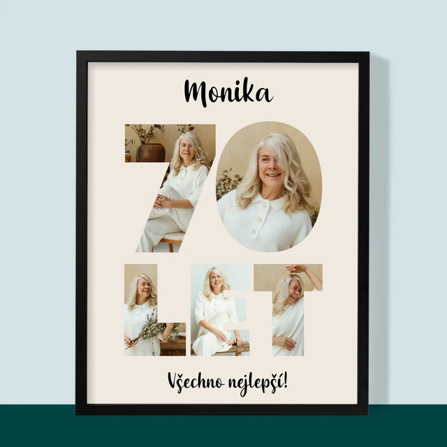 Slovo Z Fotek: 70 Let Z Tvých Fotek - Tisk V Rámečku