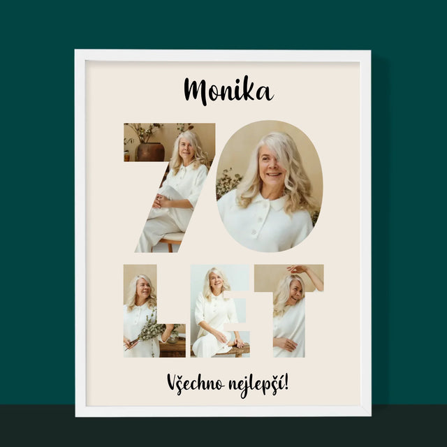 Slovo Z Fotek: 70 Let Z Tvých Fotek - Tisk V Rámečku