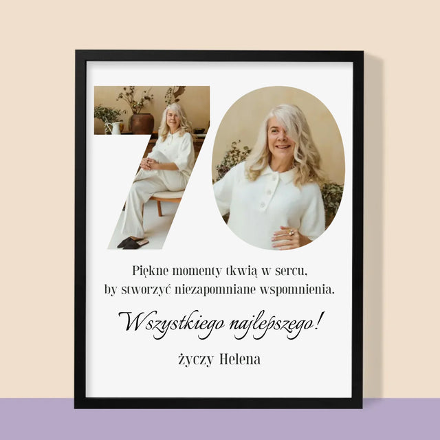 Slovo Z Fotek: 70. Narozeniny - Tisk V Rámečku