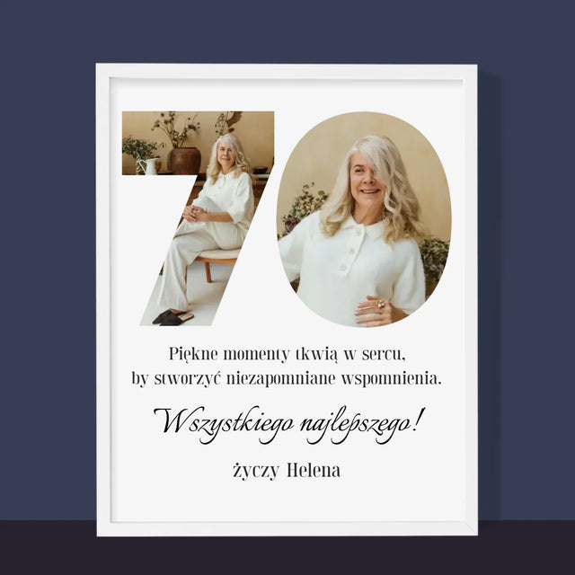 Slovo Z Fotek: 70. Narozeniny - Tisk V Rámečku