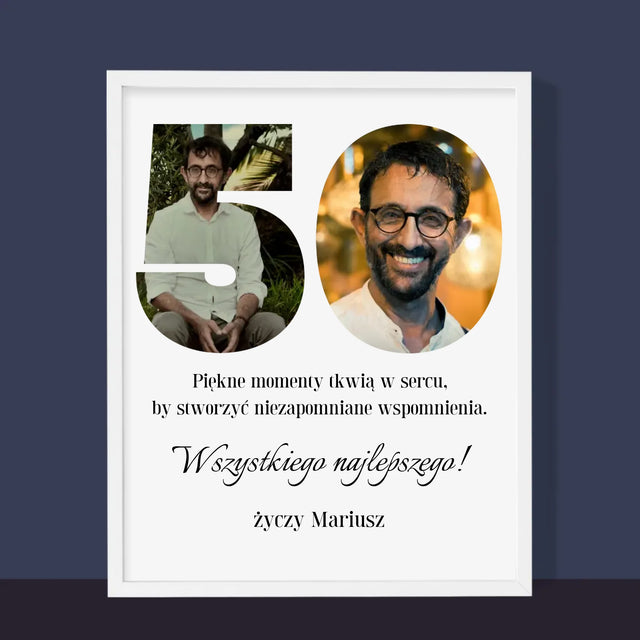 Slovo Z Fotek: 50. Narozeniny - Tisk V Rámečku