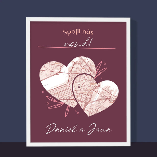 Mapa Města: Mapa Města: Osud - Tisk V Rámečku