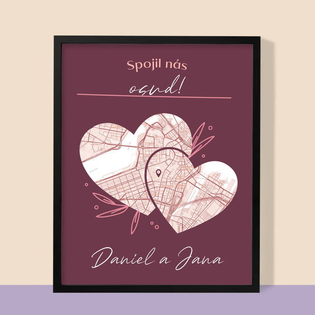 Mapa Města: Mapa Města: Osud - Tisk V Rámečku