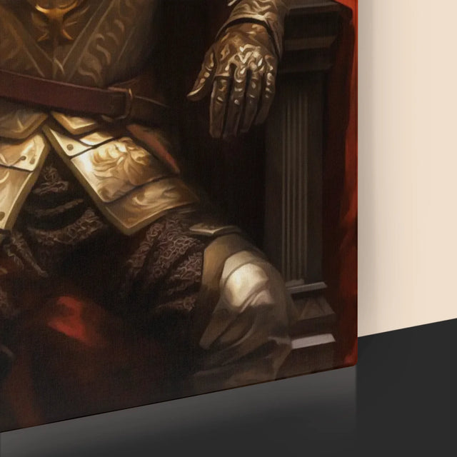 Královský Portrét: Král Na Trůnu: Královský Portrét - Tisk V Rámečku