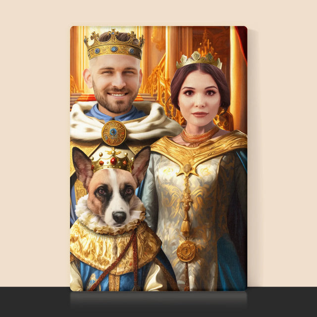 Královský Portrét: Vládci S Mazlíčkem: Královský Portrét - Tisk V Rámečku