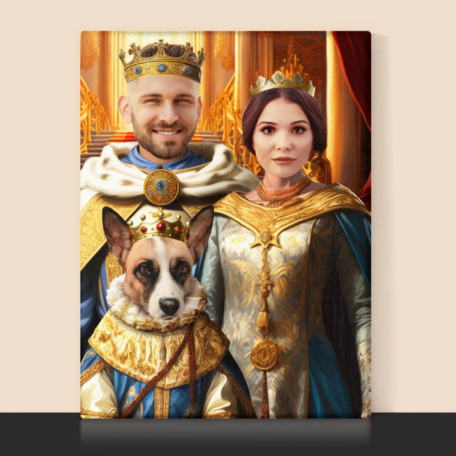 Královský Portrét: Vládci S Mazlíčkem: Královský Portrét - Tisk V Rámečku
