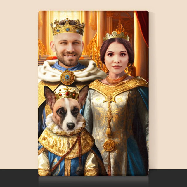 Královský Portrét: Vládci S Mazlíčkem: Královský Portrét - Tisk V Rámečku