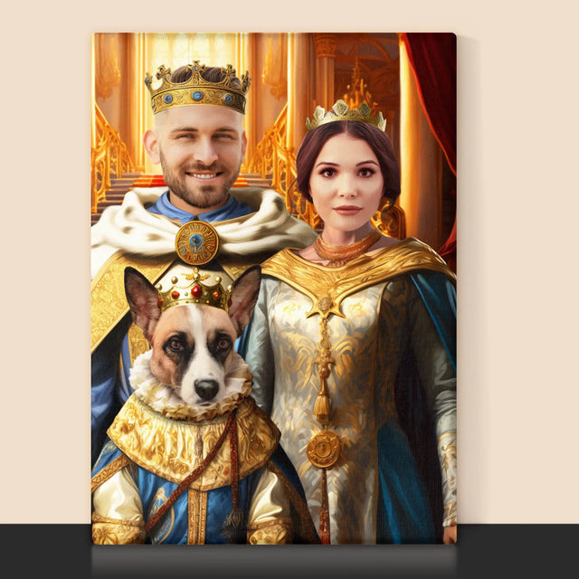 Královský Portrét: Vládci S Mazlíčkem: Královský Portrét - Tisk V Rámečku