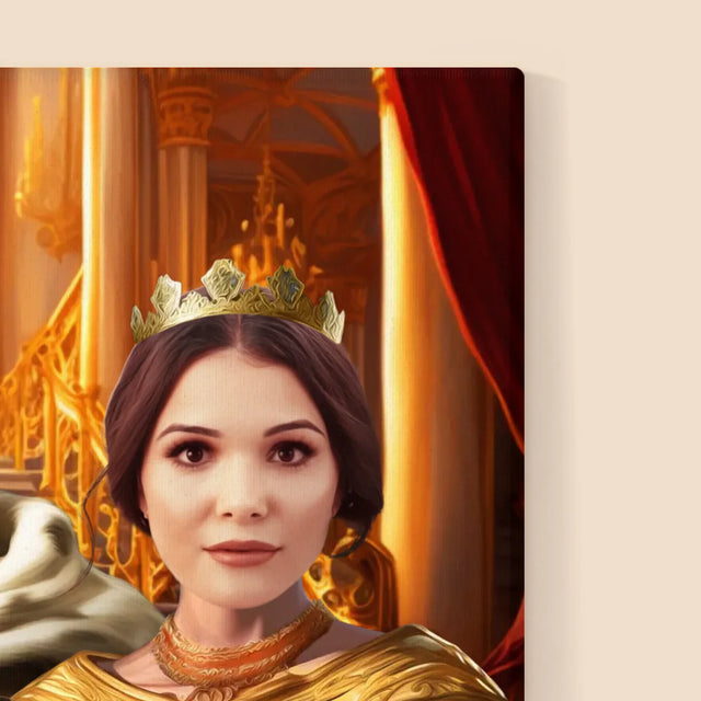 Královský Portrét: Vládci S Mazlíčkem: Královský Portrét - Tisk V Rámečku