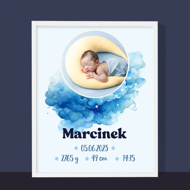 Údaje O Narození Ditěte: Znamení Zvěrokruhu Chlapec - Tisk V Rámečku
