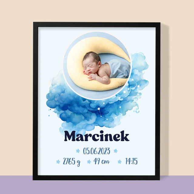 Údaje O Narození Ditěte: Znamení Zvěrokruhu Chlapec - Tisk V Rámečku