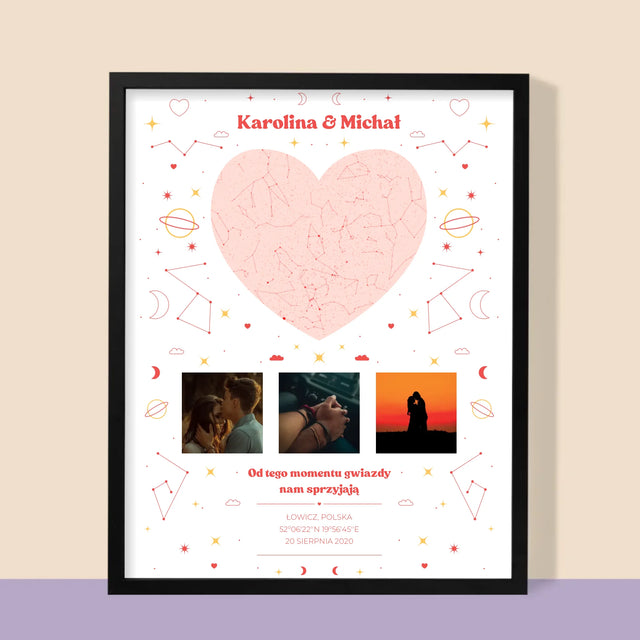 Hvězdná Mapa: Hvězdná Mapa: Náš Okamžik - Tisk V Rámečku