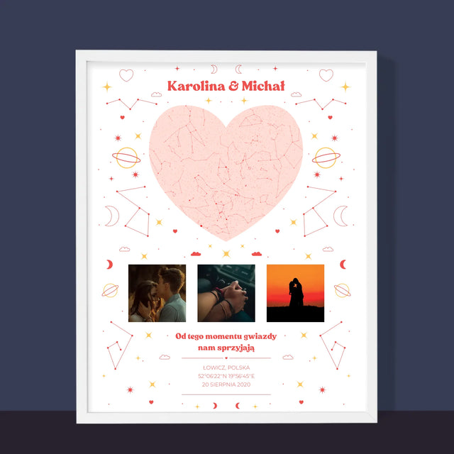 Hvězdná Mapa: Hvězdná Mapa: Náš Okamžik - Tisk V Rámečku